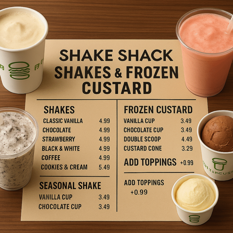 Shake Shack Shakes and Frozen Custard